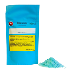 Rebound By Stewart Farms: Blueberry Sunset CBD Salt Soak (125g)
