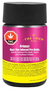 The Loud Plug: Drippyz Razz Fire Infused Pre Rolls (5 x 0.5g)
