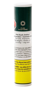 Pure Sunfarms: Pink Kush Pre Rolls (3 x 0.5g)