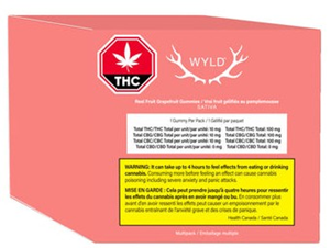 Wyld: Real Fruit Grapefruit 1:1:1 THC/CBG/CBC Multi Pack Gummies (10 pcs)
