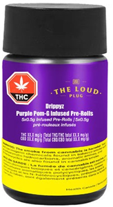 The Loud Plug: Drippyz Purple Pom G Infused Pre Rolls (5 x 0.5g)