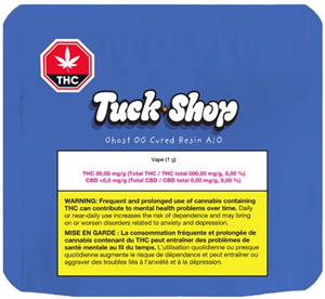 Tuck Shop: Ghost OG Pure Cured Resin Disposable & Rechargeable Pen (1g)