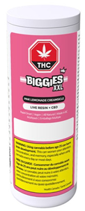 Biggies XXL: Pink Lemonade Creamsicle Live Resin 2:1 CBD/THC Gummies (6 pcs)
