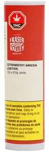 The Original Fraser Valley Weed Co: Strawberry Amnesia Pre Rolls (10 x 0.5g)
