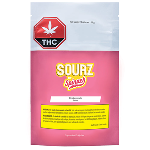 SOURZ By Spinach: Pink Lemonade Sativa Gummies (5 pcs)