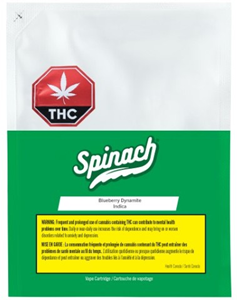 Spinach: Blueberry Dynamite Liquid Diamond  Blend Cartridge (1g)