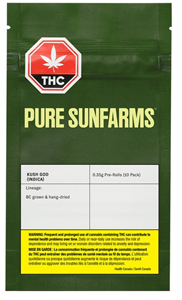 Pure Sunfarms: Kush God Pre Rolls (10 x 0.35g)