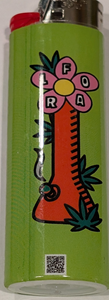 FLORA BIC Lighter - Green Bong Hoots