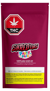 Shred'Ems: Cherry Cola Indica Max 10 Party Pack Gummies (10 pcs)